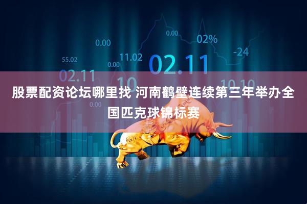 股票配资论坛哪里找 河南鹤壁连续第三年举办全国匹克球锦标赛